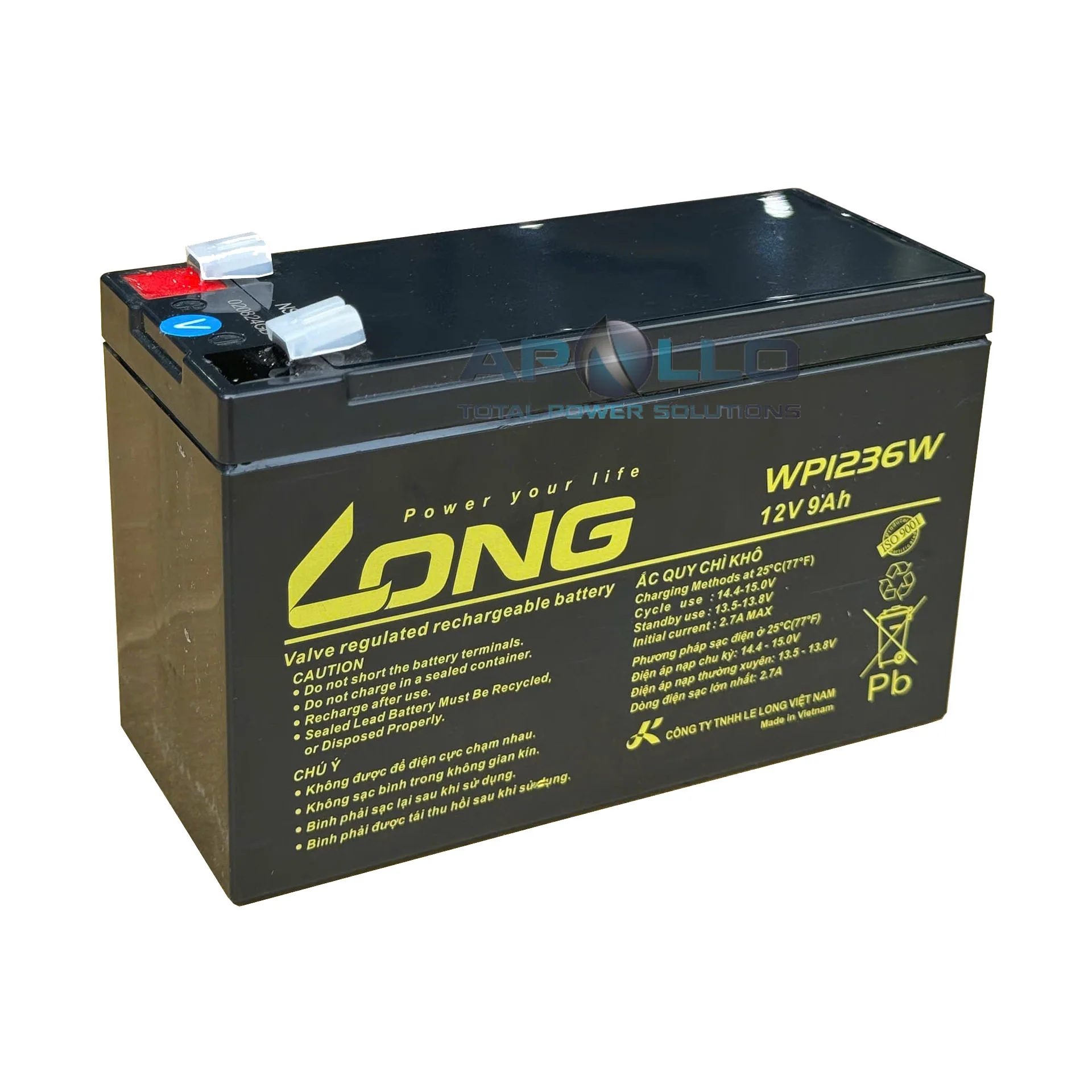 Ắc quy Long 12V 9Ah, WP1236W 3 Ắc quy Long 12V 9Ah, WP1236W - Ảnh 3